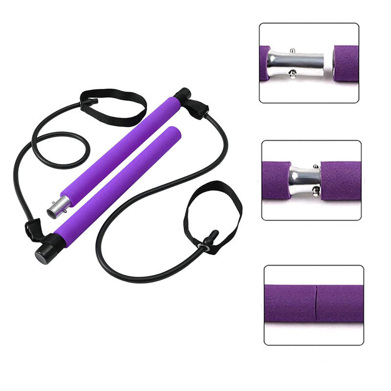 Barre de fitness, yoga, pilates, accessoires de gym portables, bandes élastiques de résistance pour musculation, équipement d'entraînement à domicile
