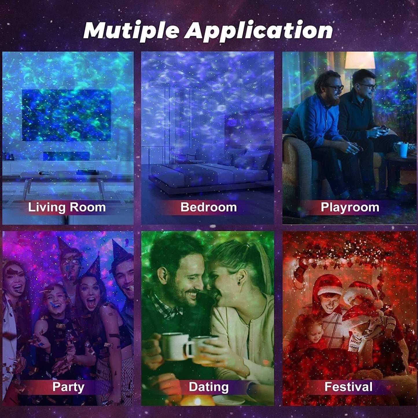 Projecteur LED de nuit étoilée avec application intelligente