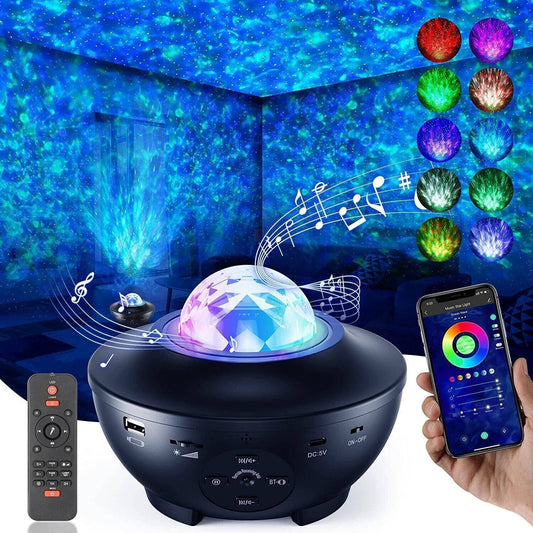 LED Galaxy Sterrennachtlamp Projector Oceaan Sterrenhemel Feest met Smart App Lamp