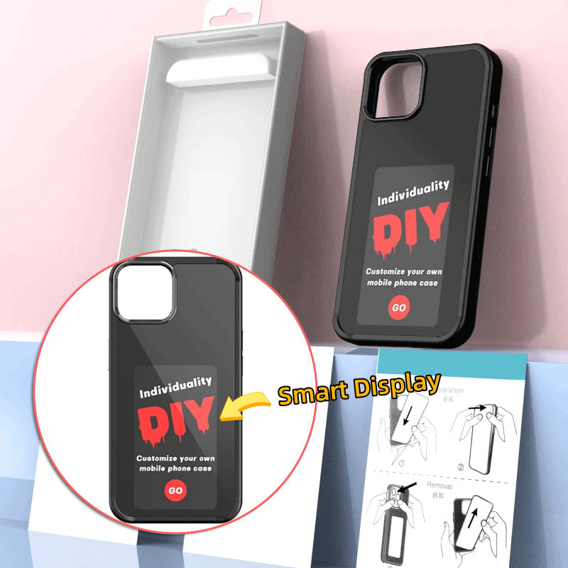 E-ink scherm telefoonhoesje Onbeperkte schermprojectie Gepersonaliseerde telefoonhoes Batterijvrij Nieuw designer luxe telefoonhoesje