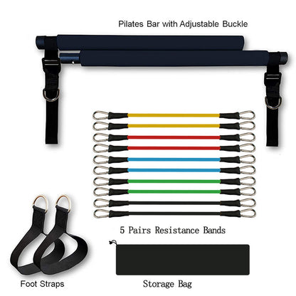 Fitness Yoga Pilates Bar Draagbare Gym Accessoires Sport Elastische Bodybuilding Weerstandsbanden Voor Hometrainer Trainingsapparatuur